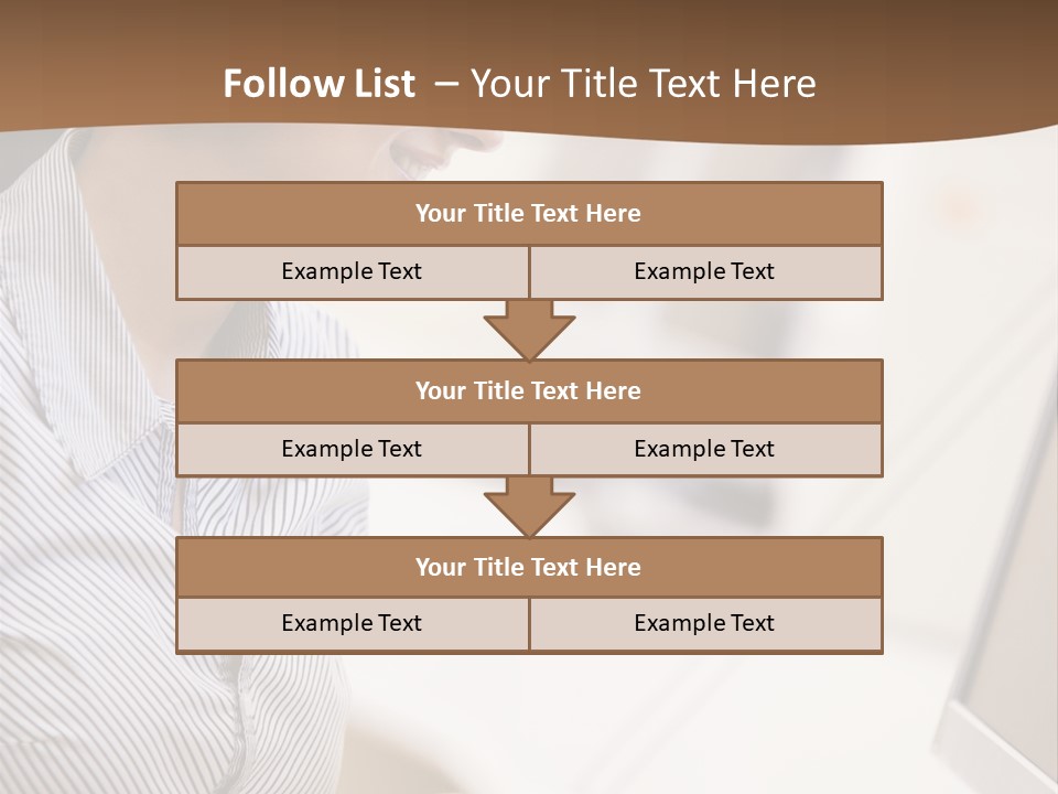 Woman Wearing Headphones In Computer Room Typing And Smiling PowerPoint Template
