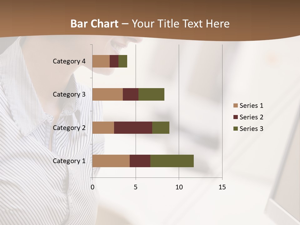 Woman Wearing Headphones In Computer Room Typing And Smiling PowerPoint Template