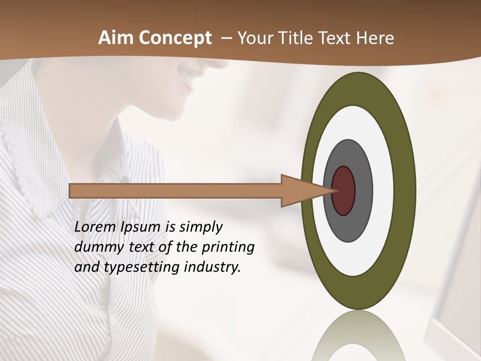 Woman Wearing Headphones In Computer Room Typing And Smiling PowerPoint Template