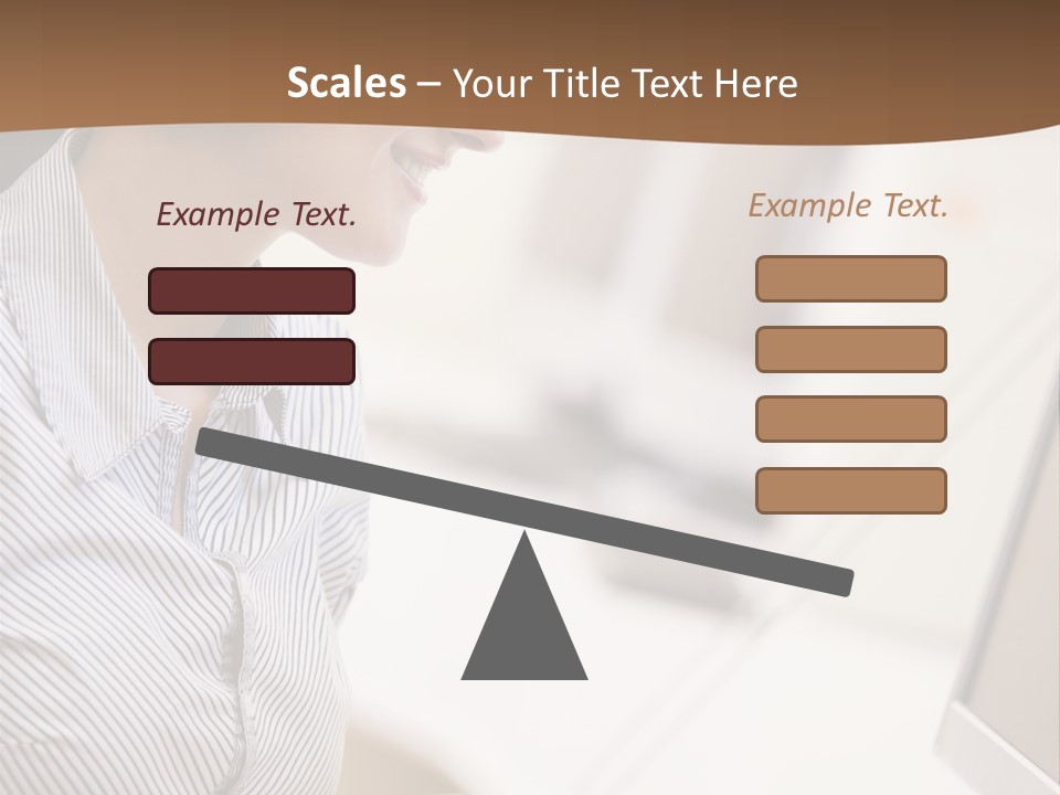 Woman Wearing Headphones In Computer Room Typing And Smiling PowerPoint Template