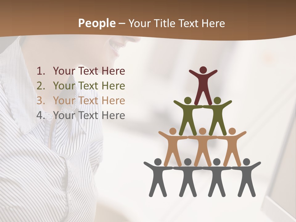 Woman Wearing Headphones In Computer Room Typing And Smiling PowerPoint Template