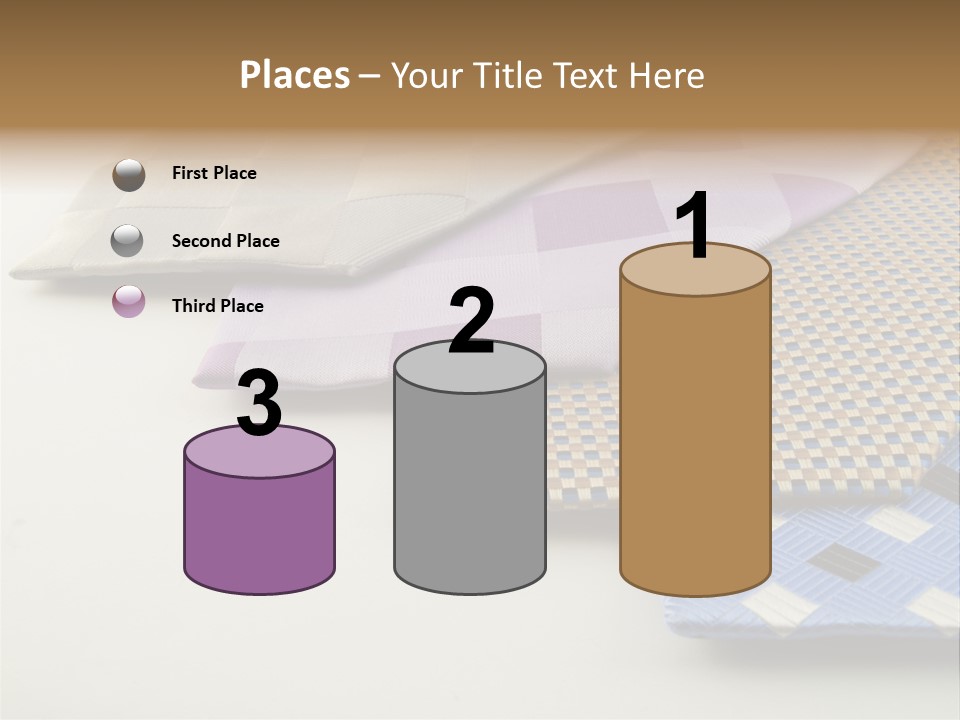 Close Up Neck Ties Showing Silk Pattern On Rich Cloth PowerPoint Template