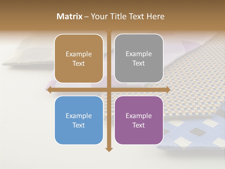 Close Up Neck Ties Showing Silk Pattern On Rich Cloth PowerPoint Template