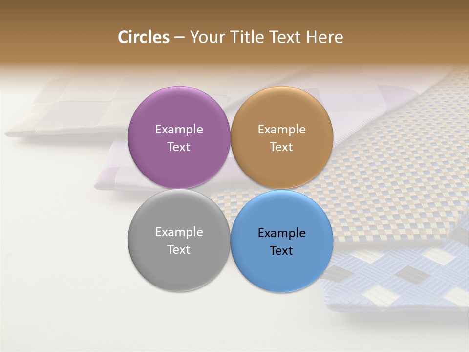 Close Up Neck Ties Showing Silk Pattern On Rich Cloth PowerPoint Template