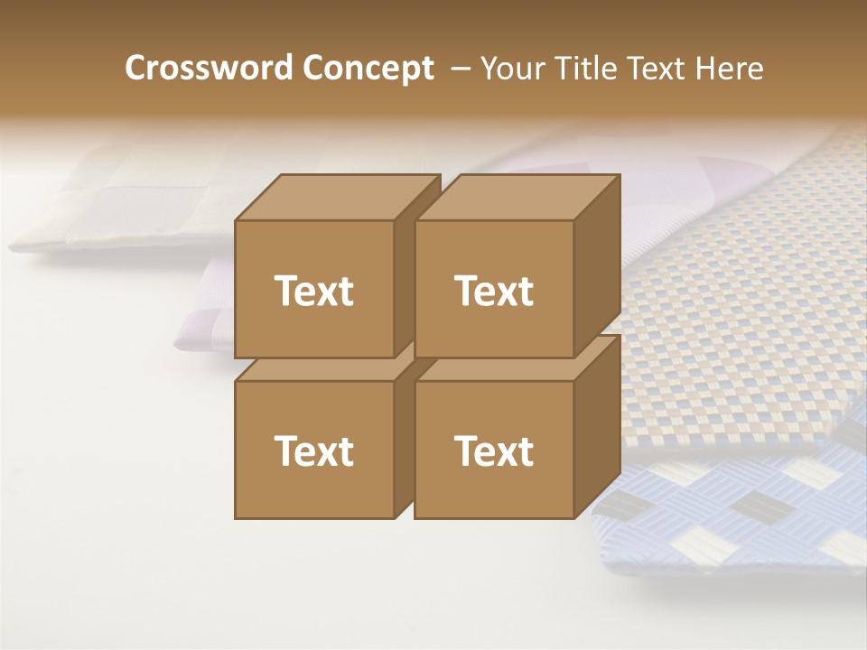 Close Up Neck Ties Showing Silk Pattern On Rich Cloth PowerPoint Template