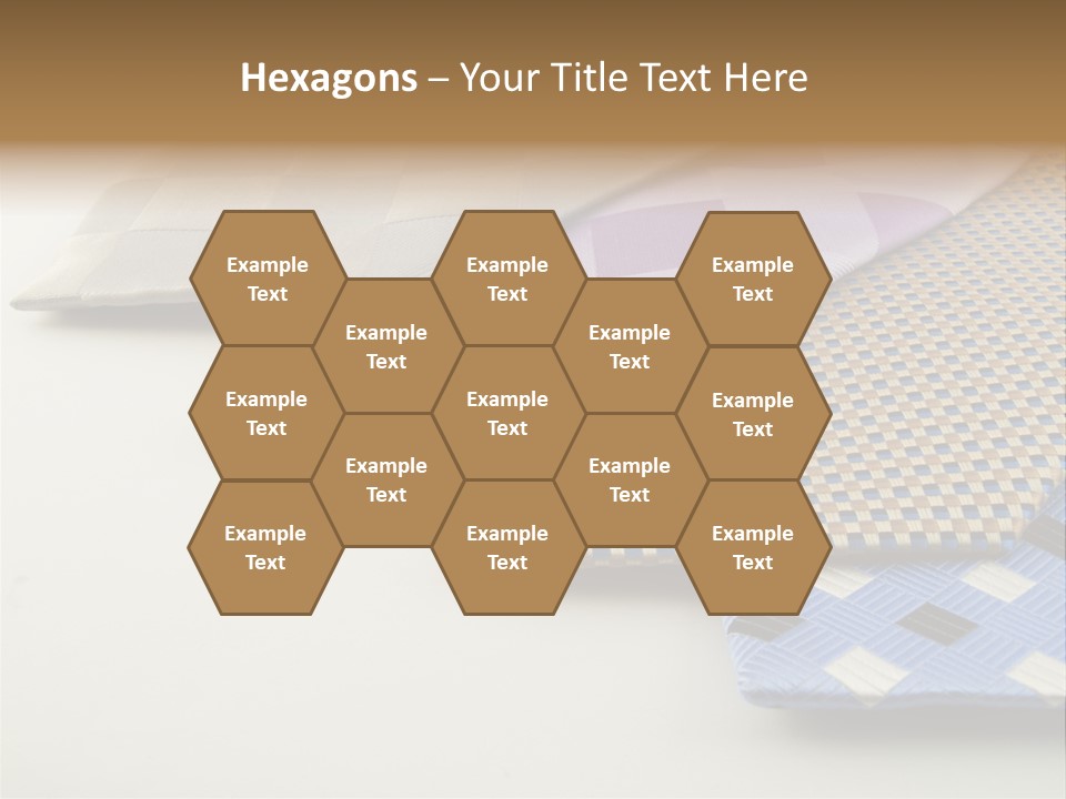 Close Up Neck Ties Showing Silk Pattern On Rich Cloth PowerPoint Template