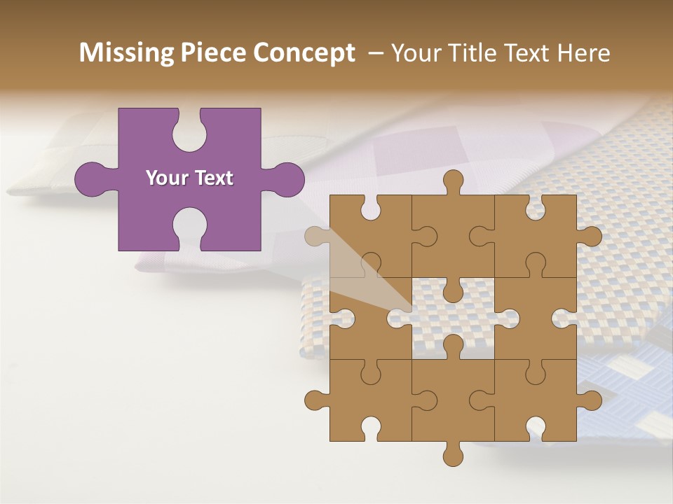 Close Up Neck Ties Showing Silk Pattern On Rich Cloth PowerPoint Template