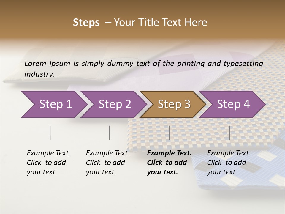 Close Up Neck Ties Showing Silk Pattern On Rich Cloth PowerPoint Template