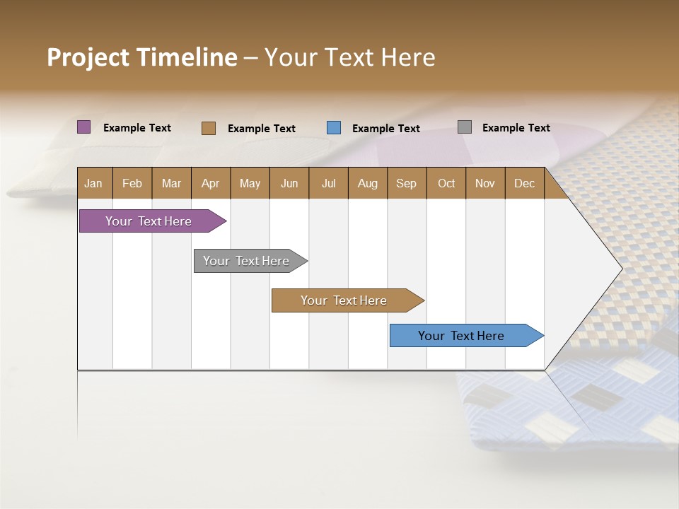 Close Up Neck Ties Showing Silk Pattern On Rich Cloth PowerPoint Template