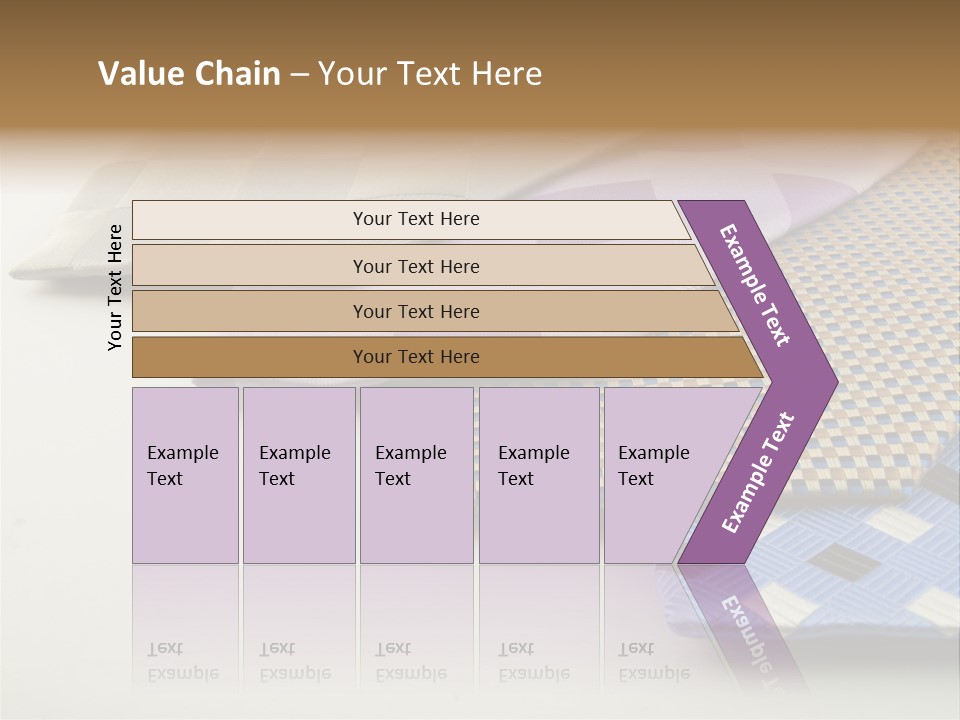 Close Up Neck Ties Showing Silk Pattern On Rich Cloth PowerPoint Template