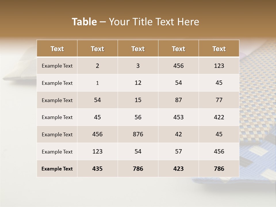 Close Up Neck Ties Showing Silk Pattern On Rich Cloth PowerPoint Template