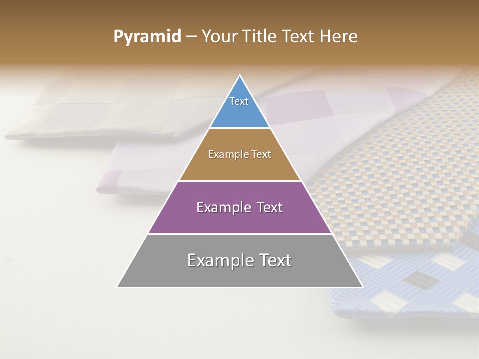 Close Up Neck Ties Showing Silk Pattern On Rich Cloth PowerPoint Template