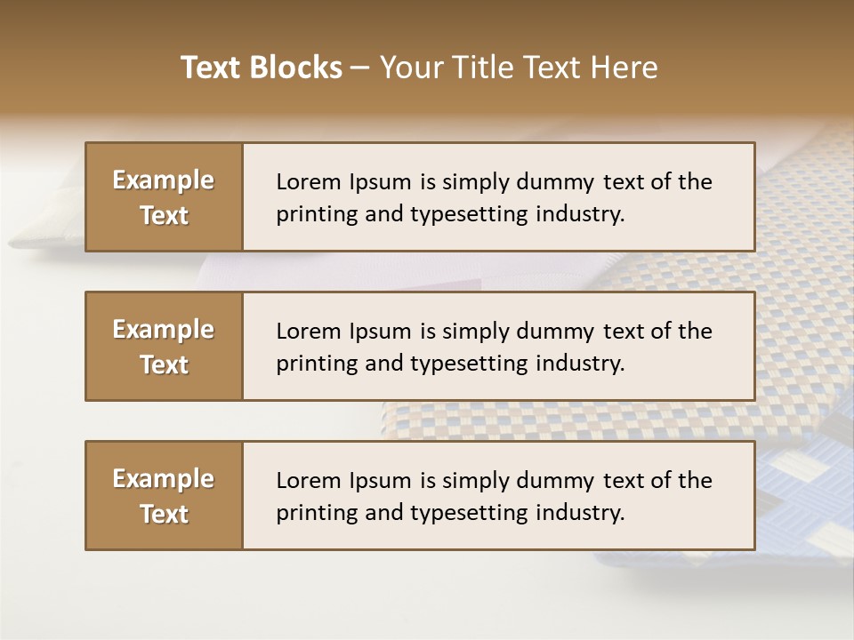 Close Up Neck Ties Showing Silk Pattern On Rich Cloth PowerPoint Template