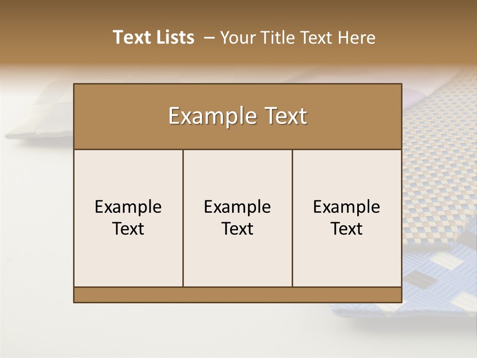 Close Up Neck Ties Showing Silk Pattern On Rich Cloth PowerPoint Template