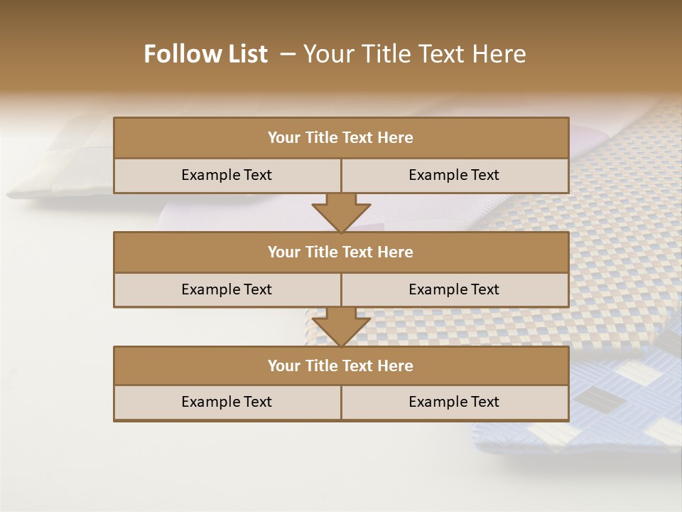 Close Up Neck Ties Showing Silk Pattern On Rich Cloth PowerPoint Template