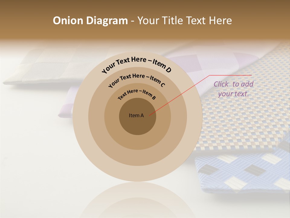 Close Up Neck Ties Showing Silk Pattern On Rich Cloth PowerPoint Template