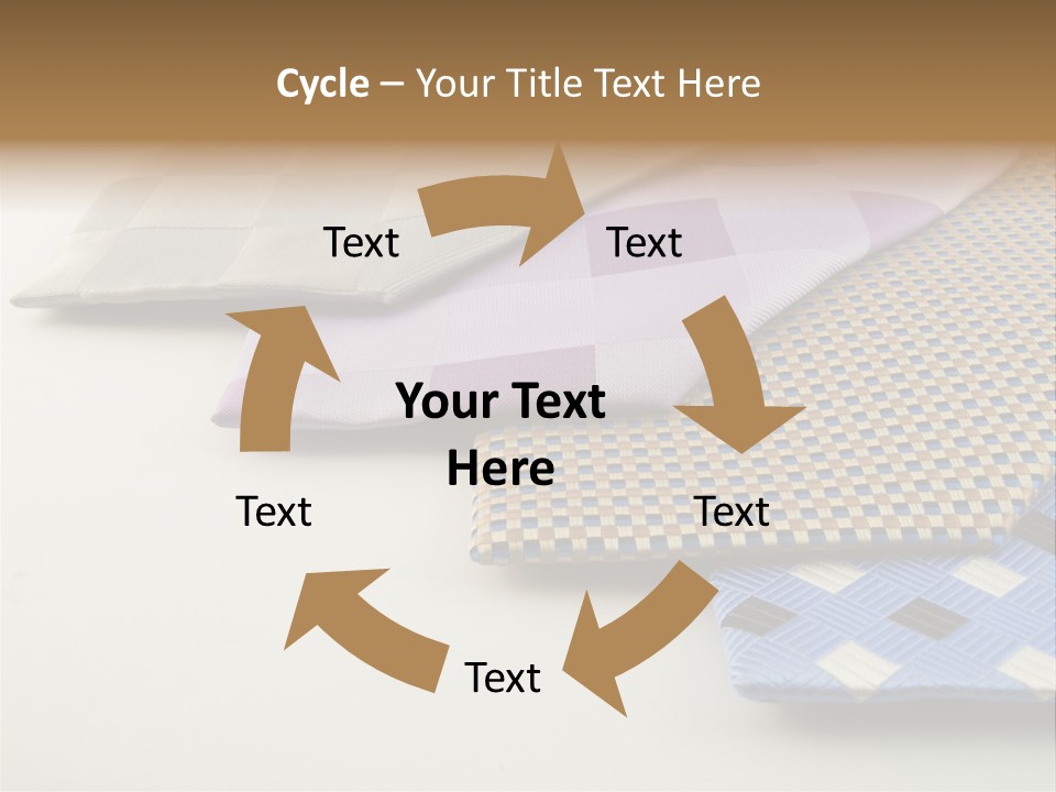 Close Up Neck Ties Showing Silk Pattern On Rich Cloth PowerPoint Template