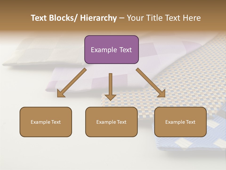 Close Up Neck Ties Showing Silk Pattern On Rich Cloth PowerPoint Template