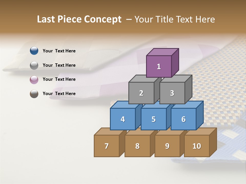 Close Up Neck Ties Showing Silk Pattern On Rich Cloth PowerPoint Template