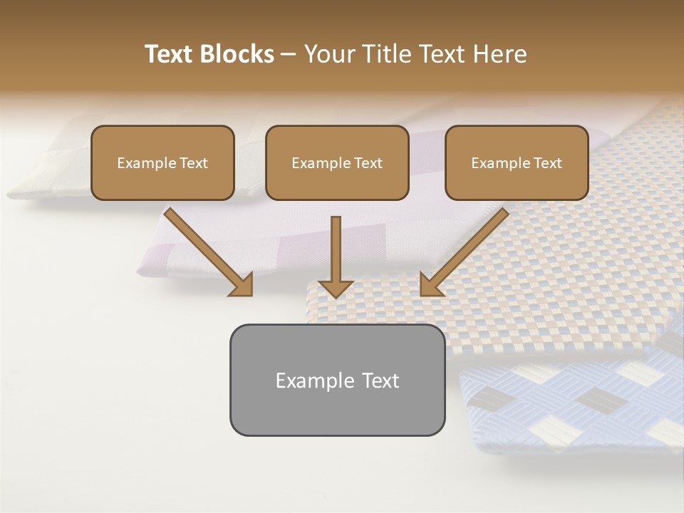 Close Up Neck Ties Showing Silk Pattern On Rich Cloth PowerPoint Template