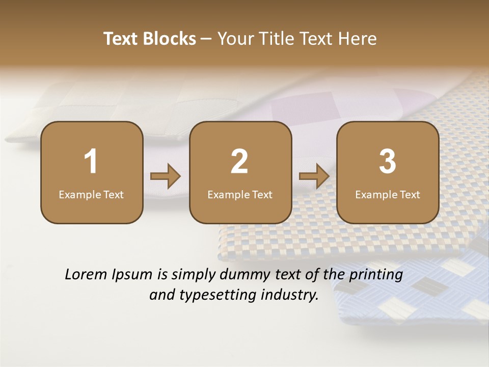 Close Up Neck Ties Showing Silk Pattern On Rich Cloth PowerPoint Template