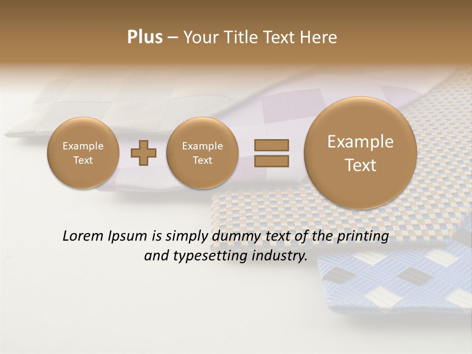 Close Up Neck Ties Showing Silk Pattern On Rich Cloth PowerPoint Template