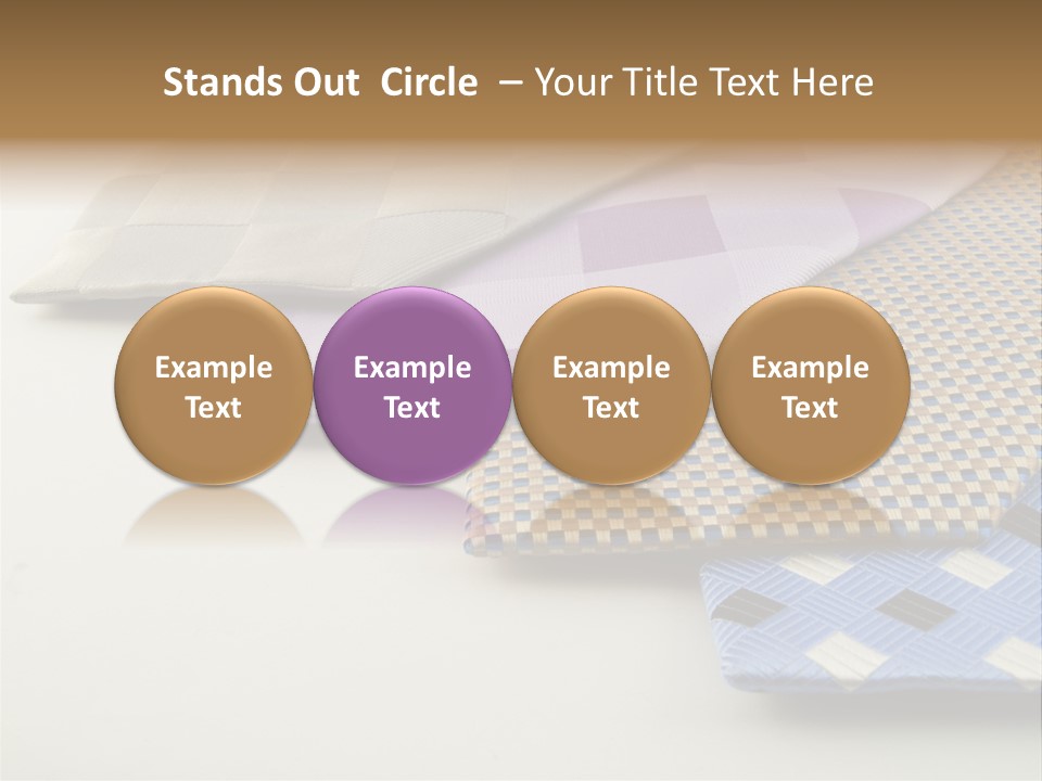 Close Up Neck Ties Showing Silk Pattern On Rich Cloth PowerPoint Template