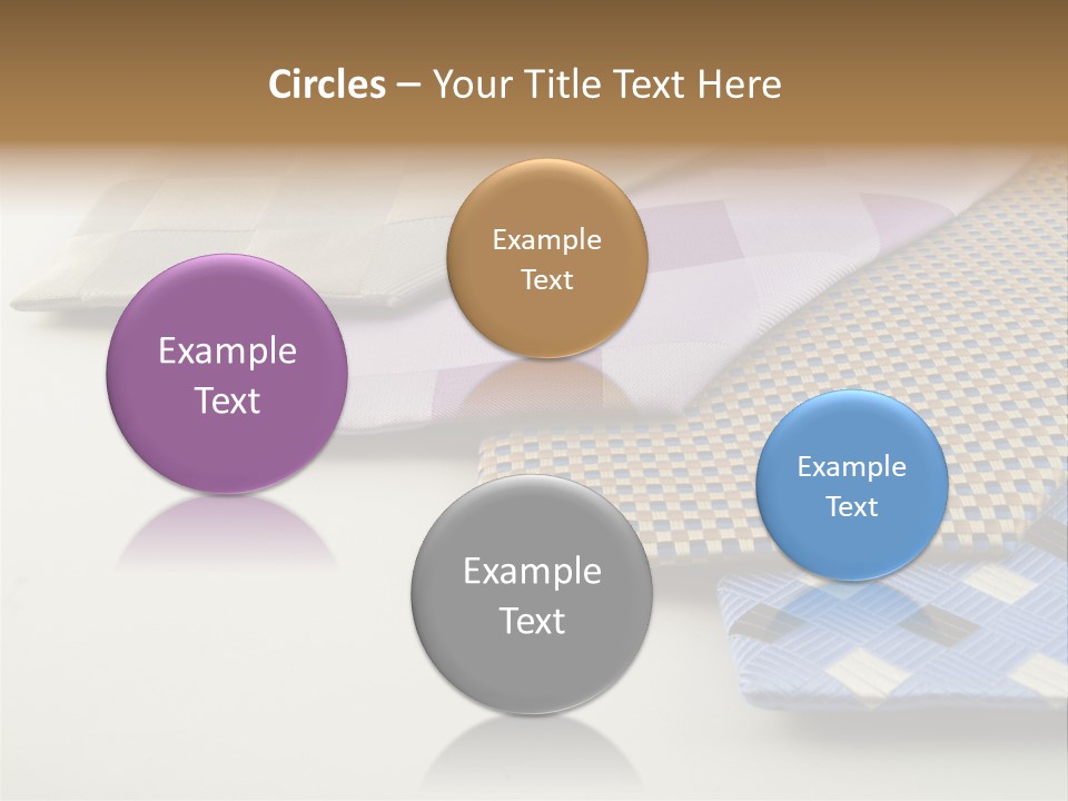 Close Up Neck Ties Showing Silk Pattern On Rich Cloth PowerPoint Template