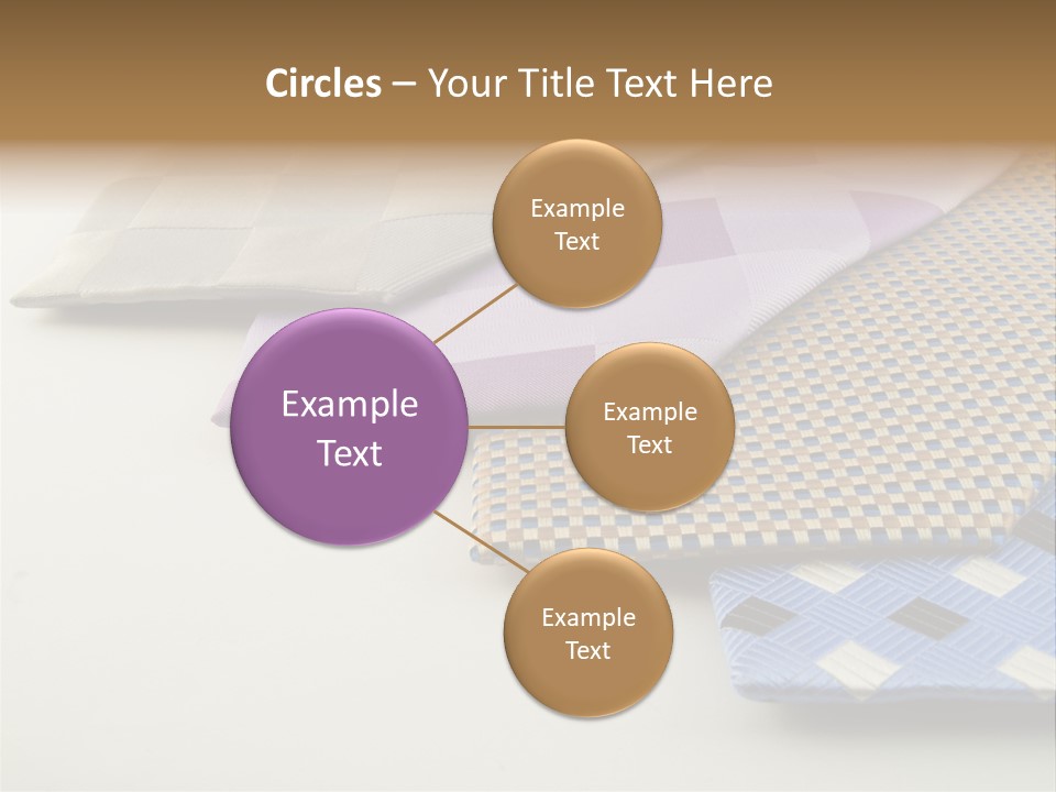 Close Up Neck Ties Showing Silk Pattern On Rich Cloth PowerPoint Template