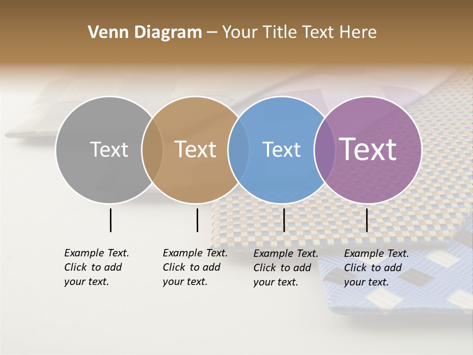 Close Up Neck Ties Showing Silk Pattern On Rich Cloth PowerPoint Template