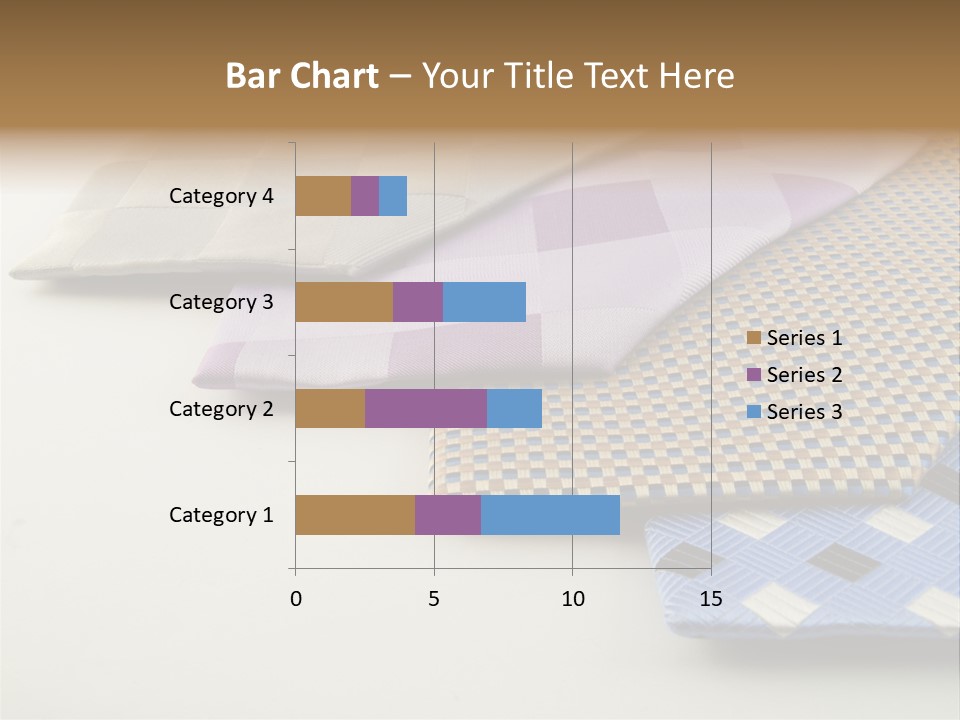 Close Up Neck Ties Showing Silk Pattern On Rich Cloth PowerPoint Template