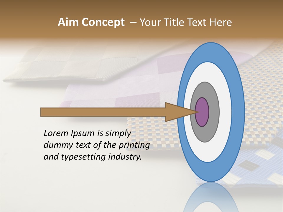 Close Up Neck Ties Showing Silk Pattern On Rich Cloth PowerPoint Template