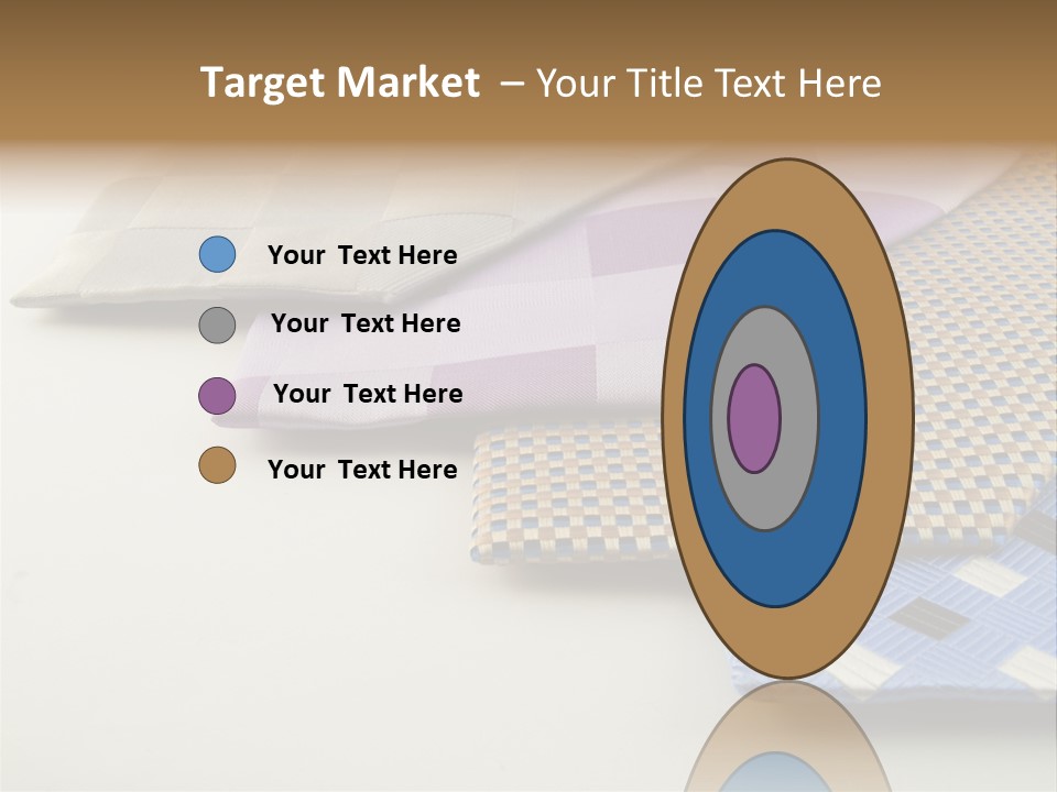 Close Up Neck Ties Showing Silk Pattern On Rich Cloth PowerPoint Template