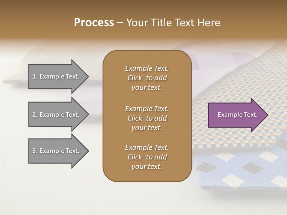 Close Up Neck Ties Showing Silk Pattern On Rich Cloth PowerPoint Template
