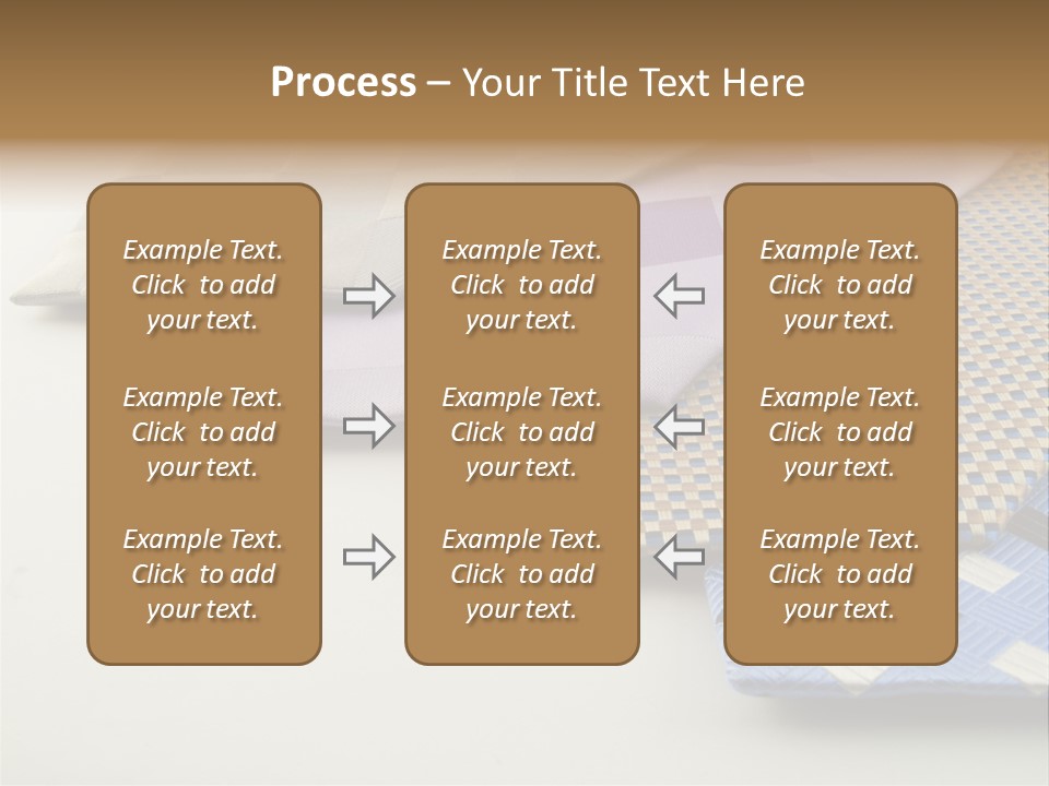 Close Up Neck Ties Showing Silk Pattern On Rich Cloth PowerPoint Template