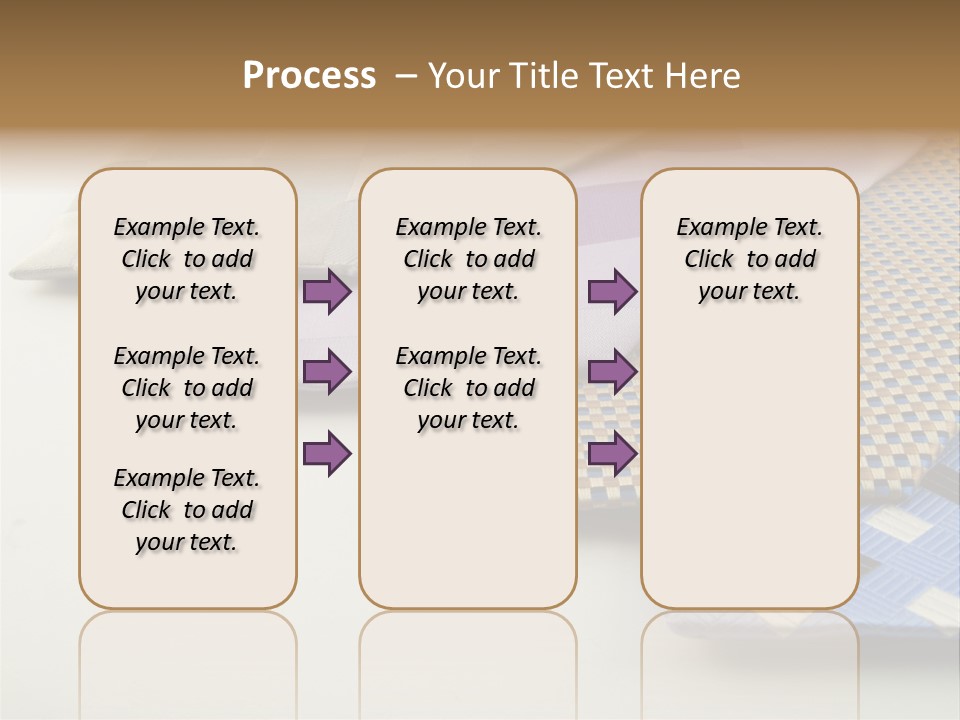 Close Up Neck Ties Showing Silk Pattern On Rich Cloth PowerPoint Template