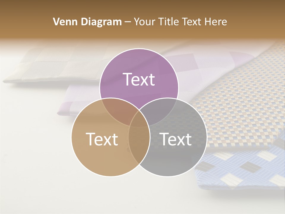 Close Up Neck Ties Showing Silk Pattern On Rich Cloth PowerPoint Template