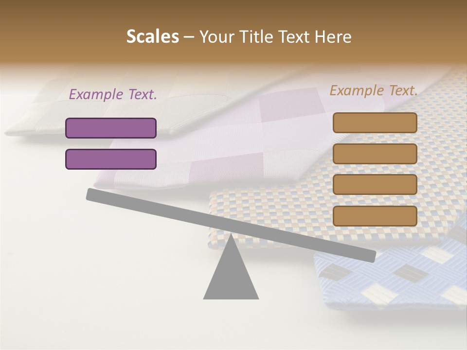 Close Up Neck Ties Showing Silk Pattern On Rich Cloth PowerPoint Template