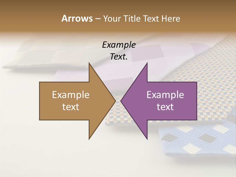 Close Up Neck Ties Showing Silk Pattern On Rich Cloth PowerPoint Template