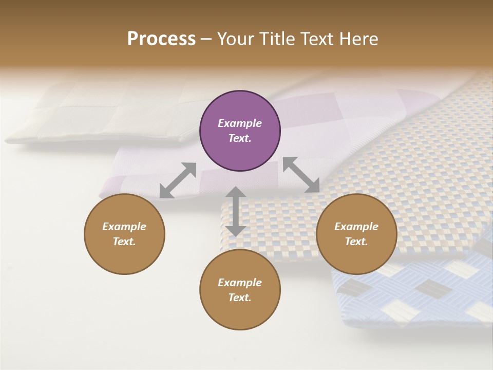 Close Up Neck Ties Showing Silk Pattern On Rich Cloth PowerPoint Template