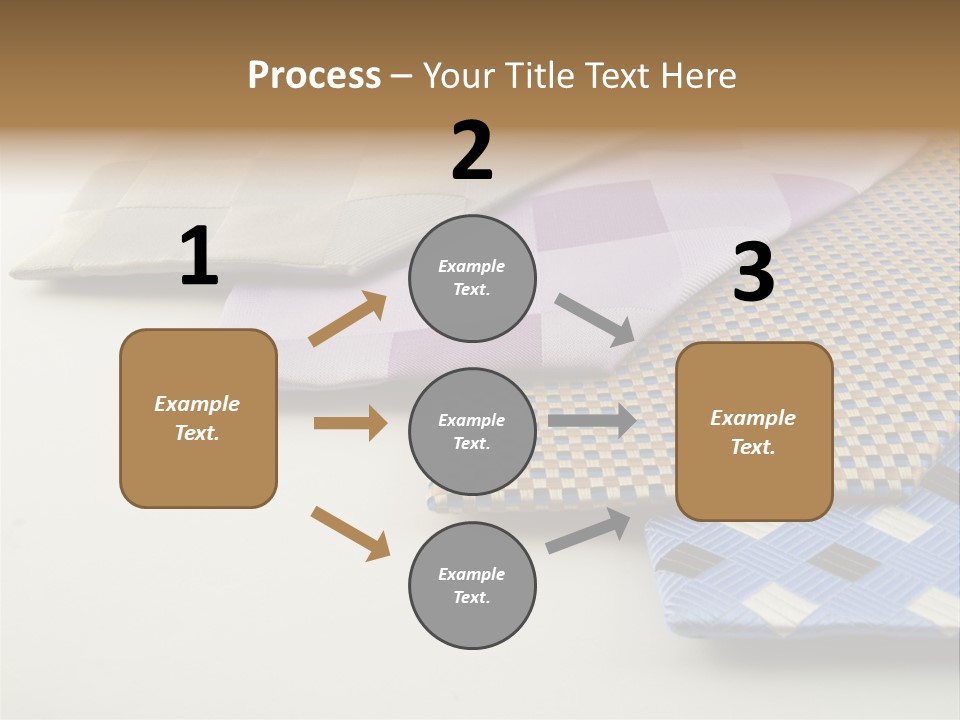 Close Up Neck Ties Showing Silk Pattern On Rich Cloth PowerPoint Template