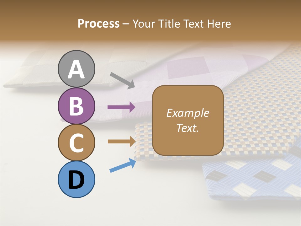 Close Up Neck Ties Showing Silk Pattern On Rich Cloth PowerPoint Template