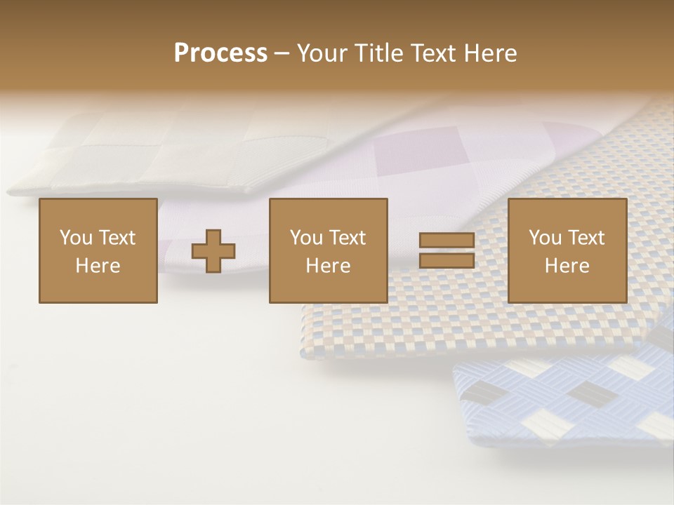 Close Up Neck Ties Showing Silk Pattern On Rich Cloth PowerPoint Template