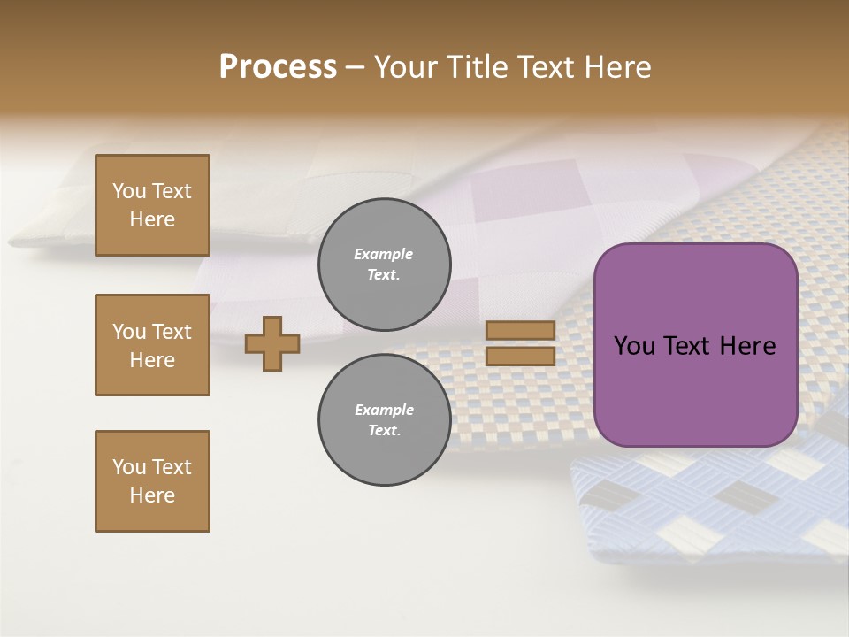 Close Up Neck Ties Showing Silk Pattern On Rich Cloth PowerPoint Template