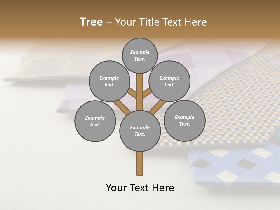 Close Up Neck Ties Showing Silk Pattern On Rich Cloth PowerPoint Template