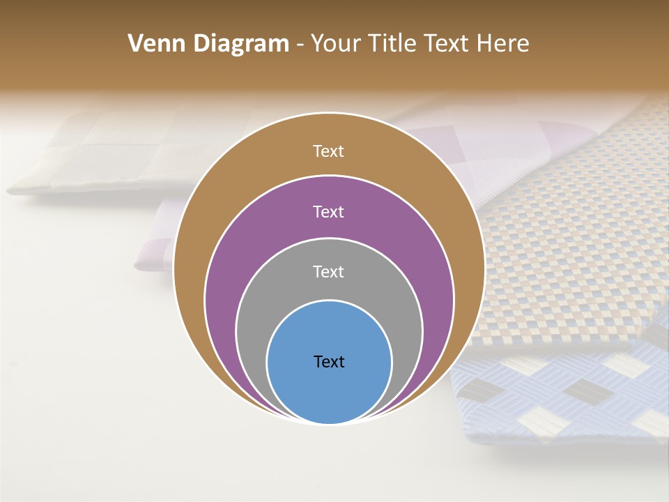 Close Up Neck Ties Showing Silk Pattern On Rich Cloth PowerPoint Template