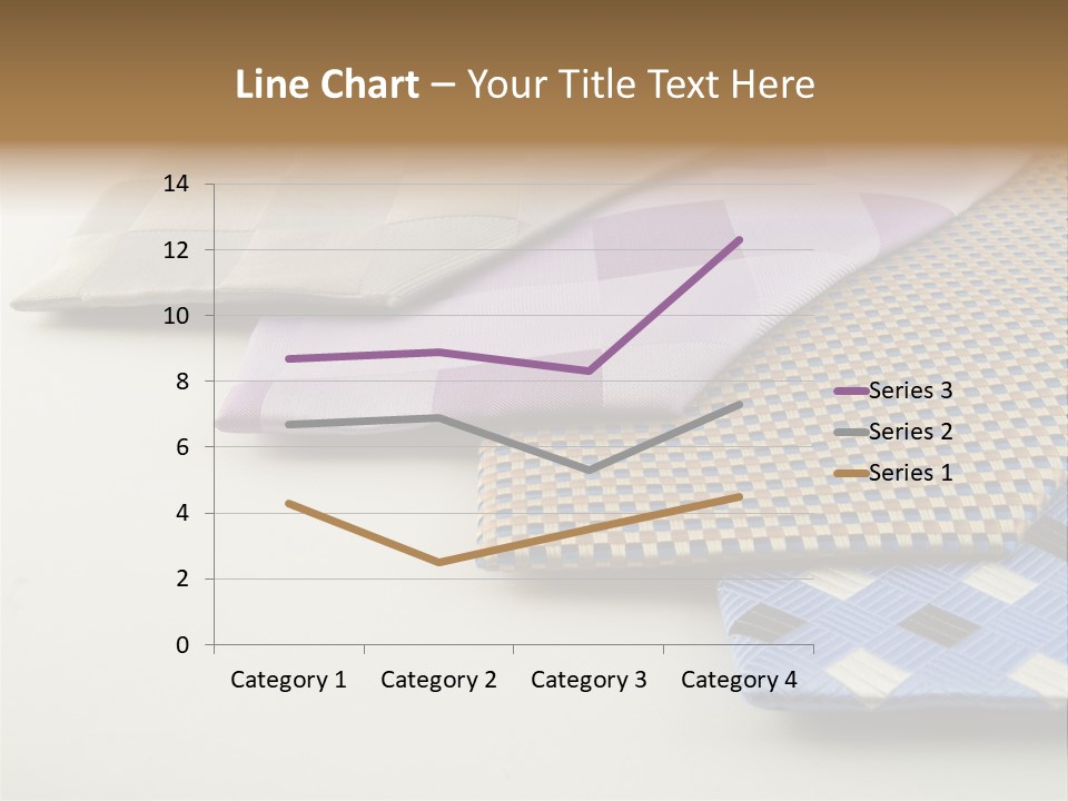 Close Up Neck Ties Showing Silk Pattern On Rich Cloth PowerPoint Template