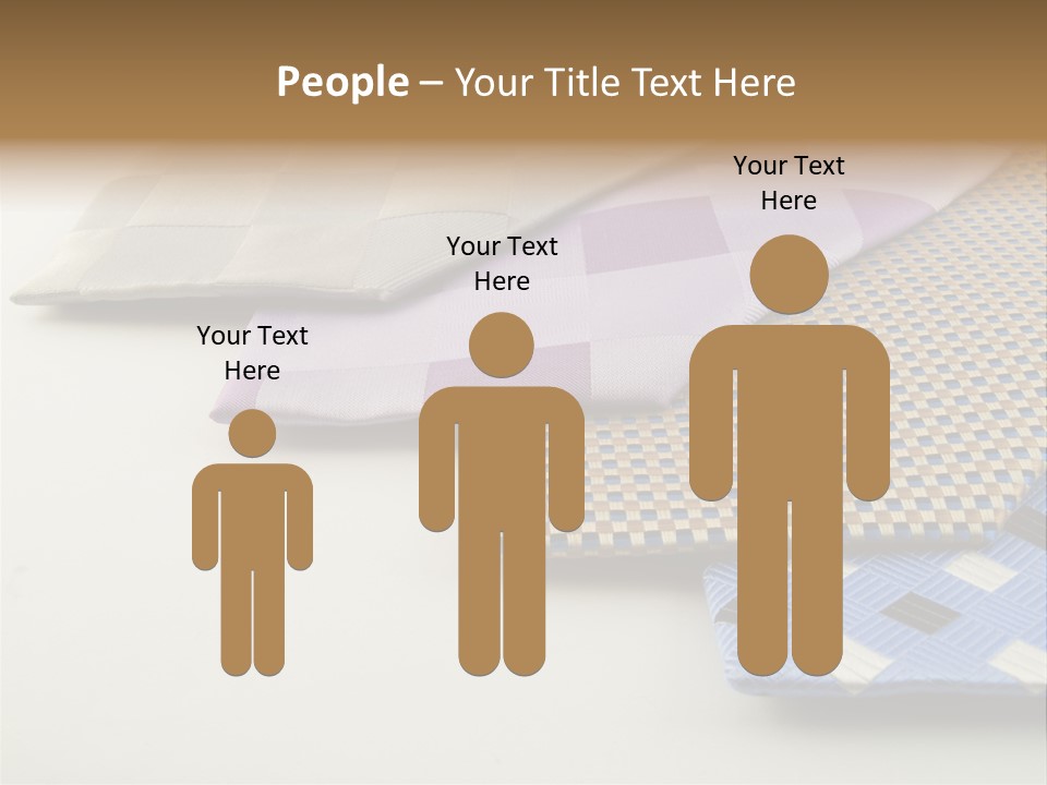 Close Up Neck Ties Showing Silk Pattern On Rich Cloth PowerPoint Template