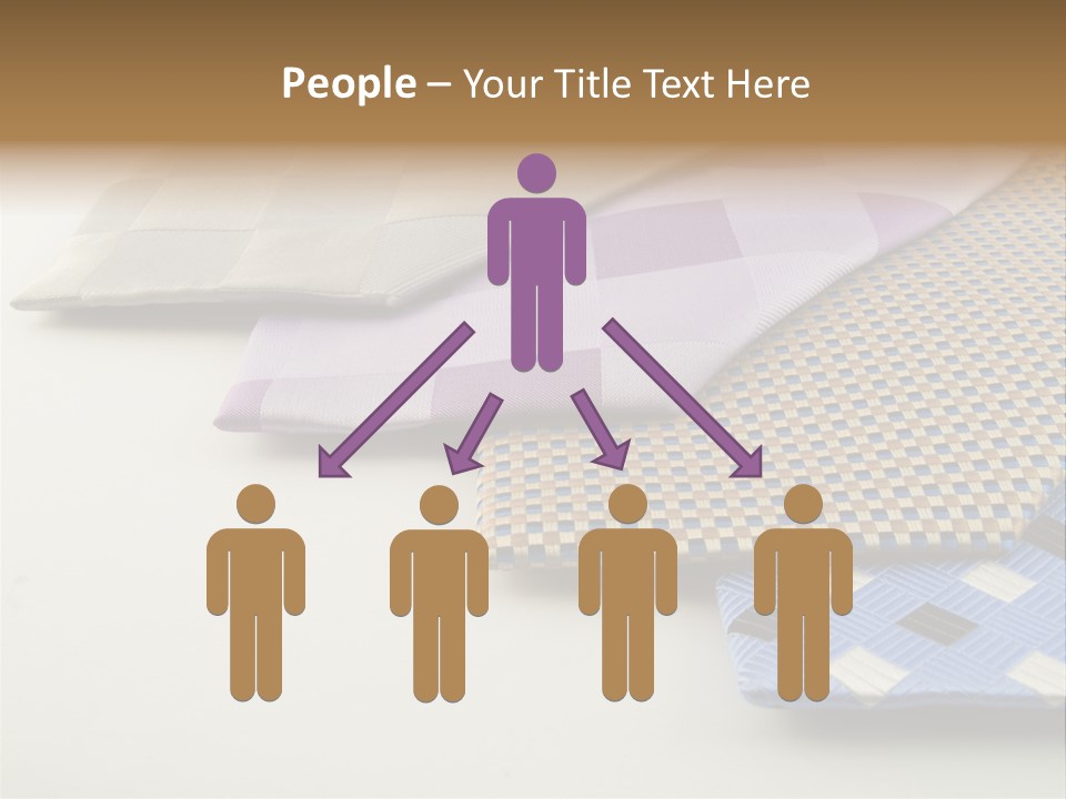 Close Up Neck Ties Showing Silk Pattern On Rich Cloth PowerPoint Template