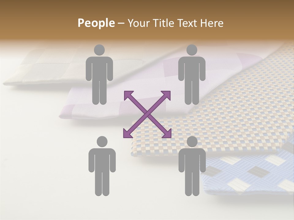 Close Up Neck Ties Showing Silk Pattern On Rich Cloth PowerPoint Template